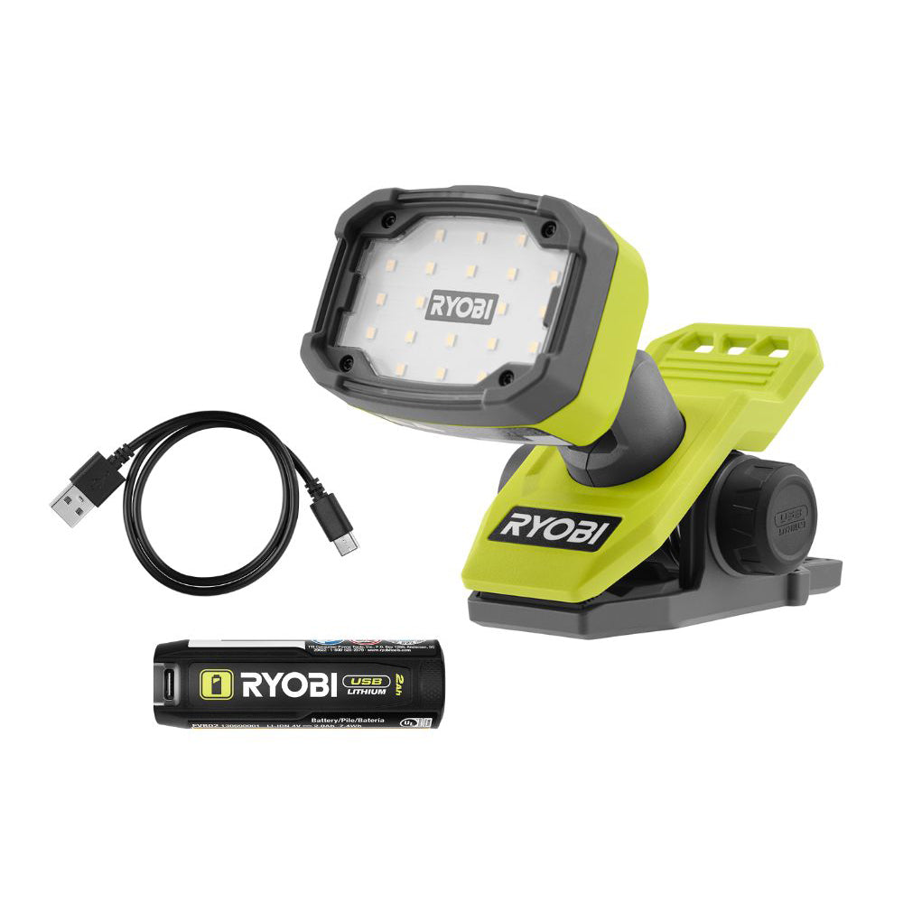USB LITHIUM LED MAGNETIC CLAMP LIGHT KIT | RYOBI