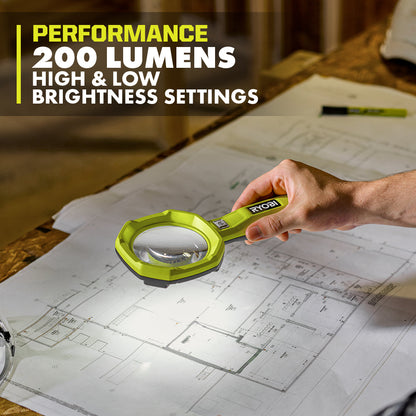 USB LITHIUM LED MAGNIFYING LIGHT KIT | RYOBI