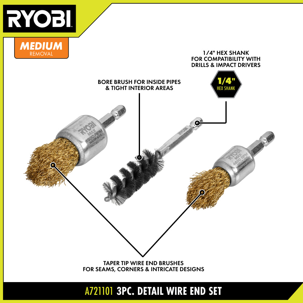 3 PC. DETAIL WIRE END SET | RYOBI