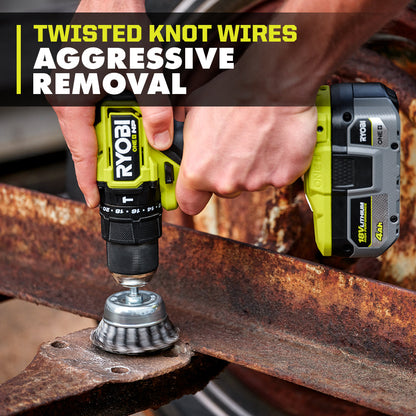 3 PC. TWISTED WIRE WHEEL SET | RYOBI