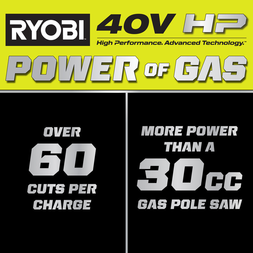 40V HP BRUSHLESS 10″ POLE SAW KIT | RYOBI
