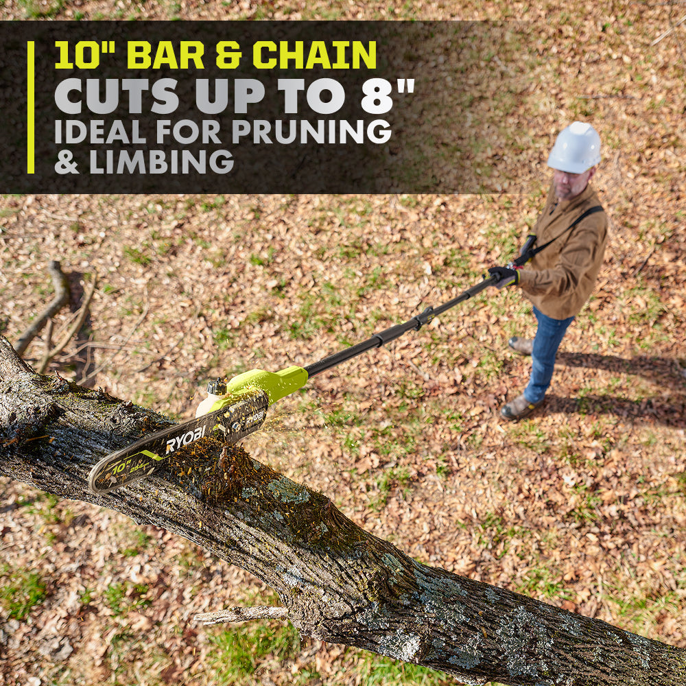 40V HP BRUSHLESS 10″ POLE SAW KIT | RYOBI