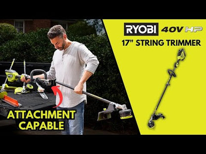 40V HP BRUSHLESS 17″ ATTACHMENT CAPABLE STRING TRIMMER | RYOBI