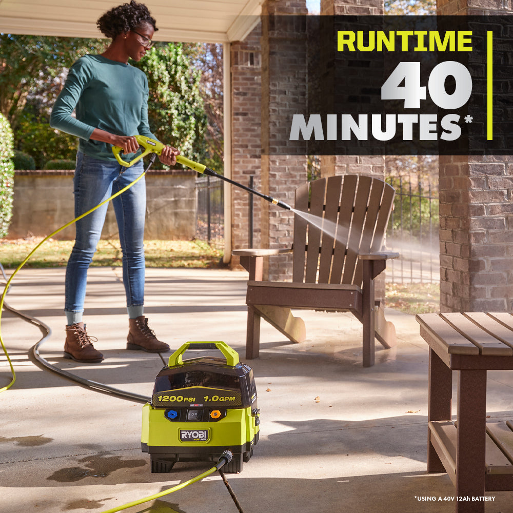 40V HP BRUSHLESS 1200 PSI 1.0 GPM PRESSURE WASHER | RYOBI