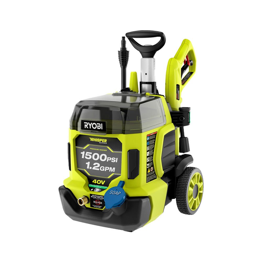 40V HP BRUSHLESS WHISPER SERIES 1500 PSI 1.2 GPM PRESSURE WASHER | RYOBI