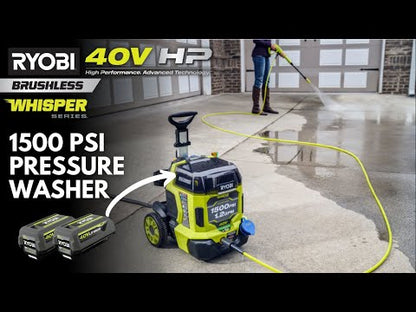 40V HP BRUSHLESS WHISPER SERIES 1500 PSI 1.2 GPM PRESSURE WASHER | RYOBI