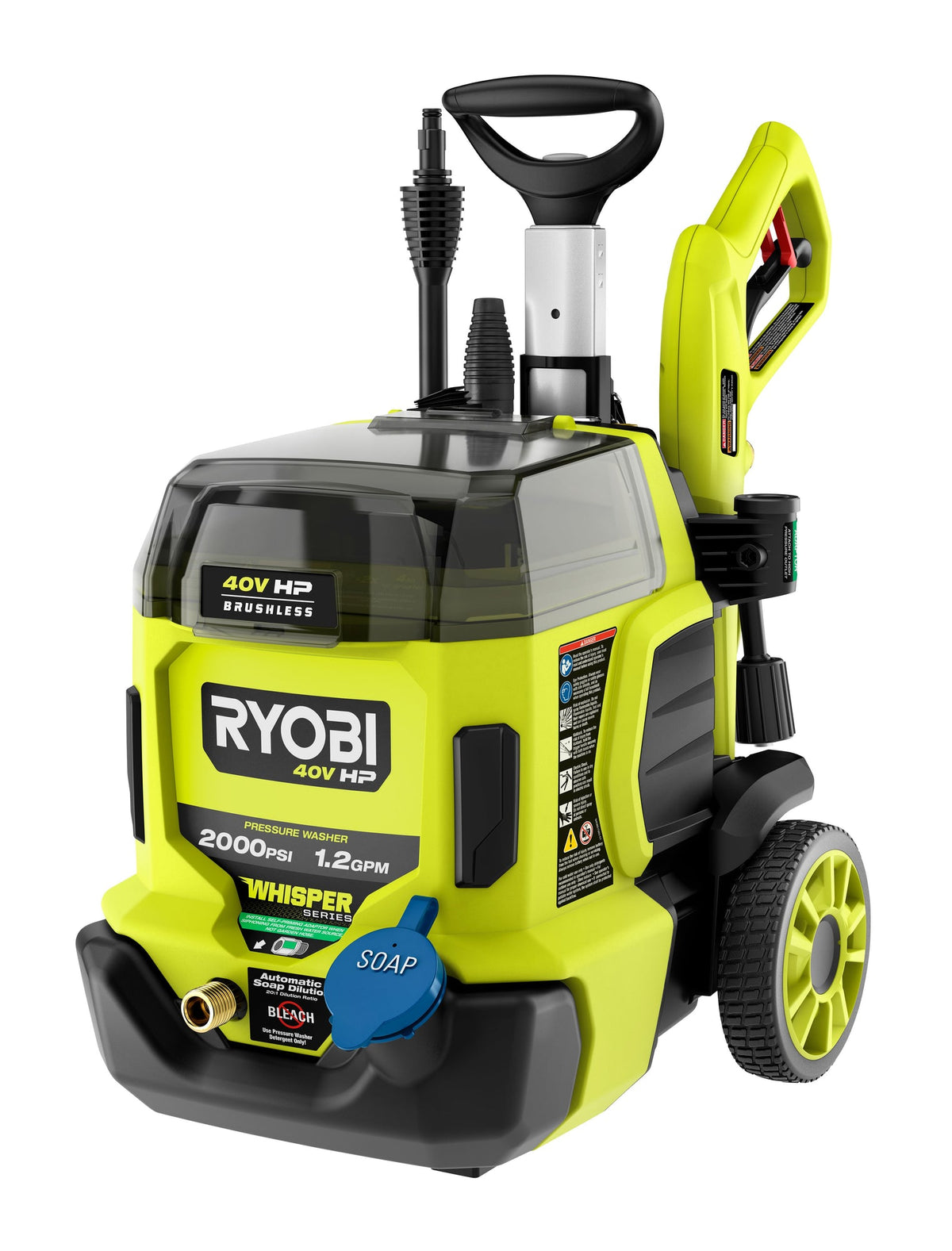 40V HP BRUSHLESS WHISPER SERIES 2000 PSI PRESSURE WASHER | RYOBI