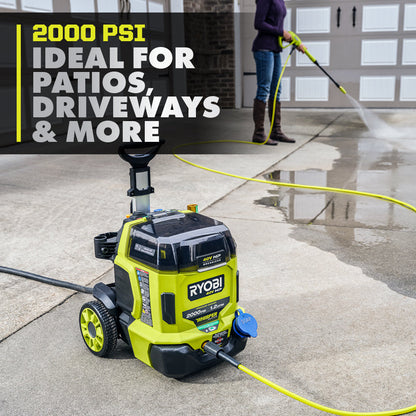 40V HP BRUSHLESS WHISPER SERIES 2000 PSI PRESSURE WASHER | RYOBI