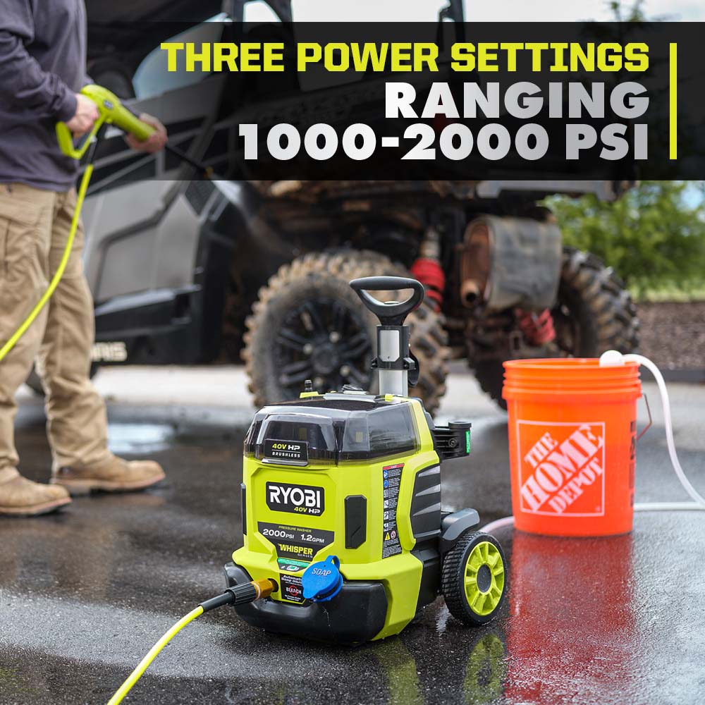 40V HP BRUSHLESS WHISPER SERIES 2000 PSI PRESSURE WASHER | RYOBI