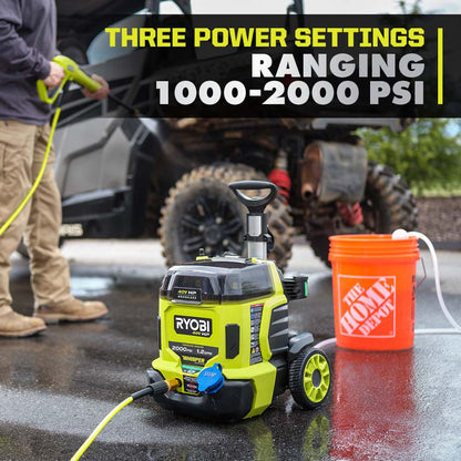 40V HP BRUSHLESS WHISPER SERIES 2000 PSI PRESSURE WASHER | RYOBI