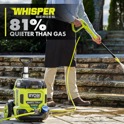 40V HP BRUSHLESS WHISPER SERIES 2000 PSI PRESSURE WASHER | RYOBI