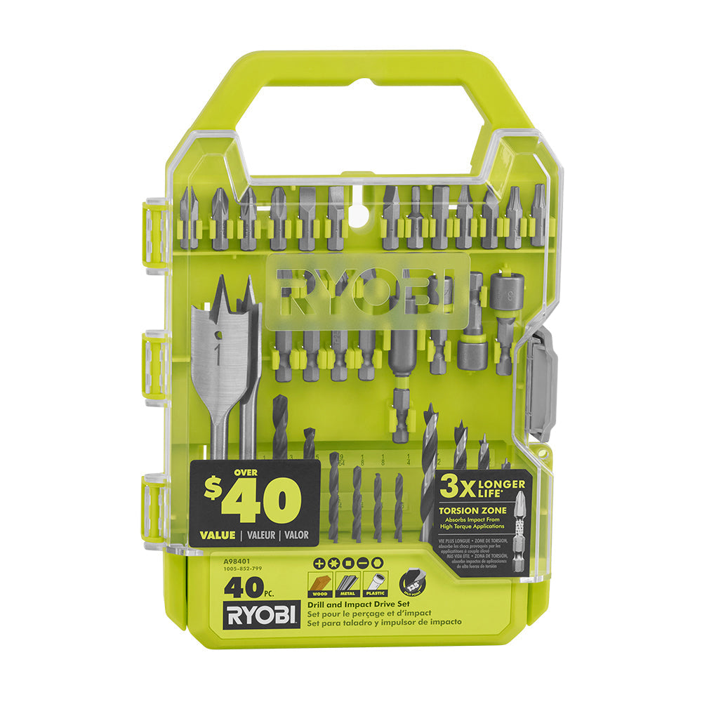 40 PC. DRILL AND IMPACT DRIVE SET | RYOBI