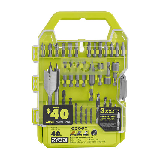 40 PC. DRILL AND IMPACT DRIVE SET | RYOBI
