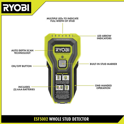WHOLE STUD DETECTOR | RYOBI