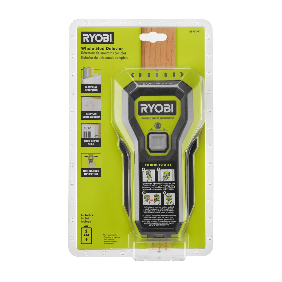 WHOLE STUD DETECTOR | RYOBI
