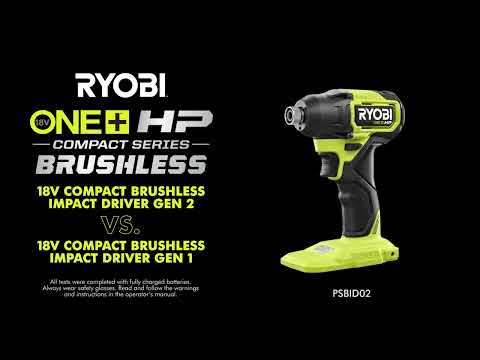 18V ONE+ HP COMPACT BRUSHLESS 1/4″ HEX IMPACT DRIVER KIT | RYOBI