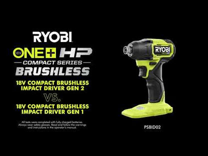 18V ONE+ HP COMPACT BRUSHLESS 1/4″ HEX IMPACT DRIVER KIT | RYOBI