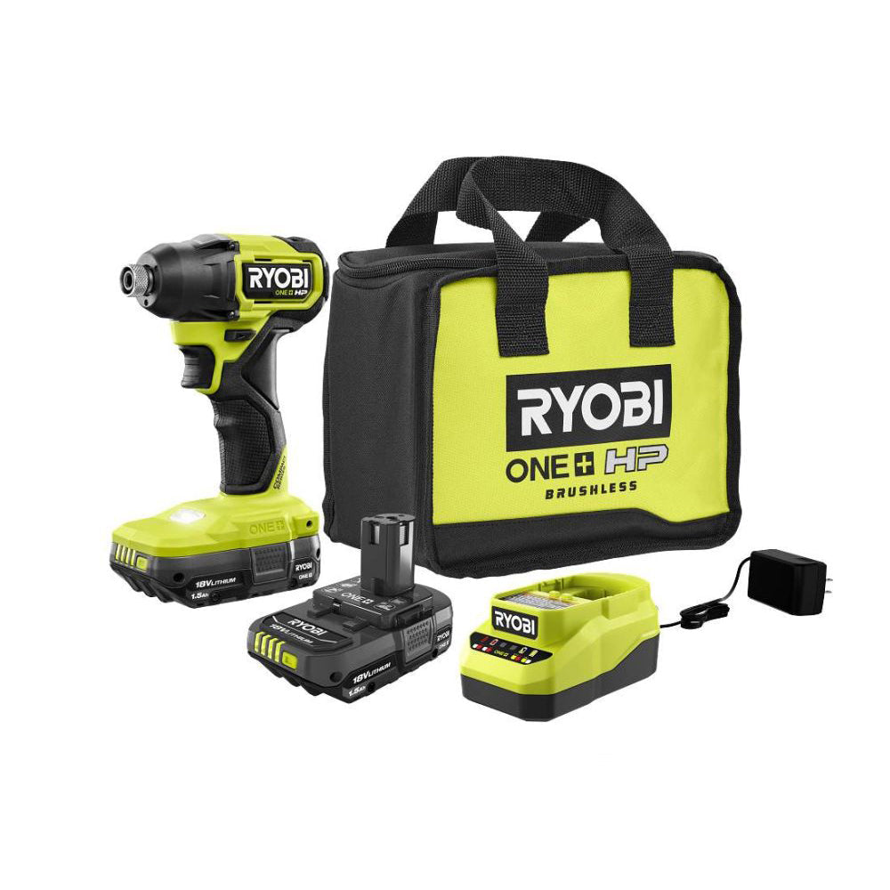 18V ONE+ HP COMPACT BRUSHLESS 1/4″ HEX IMPACT DRIVER KIT | RYOBI