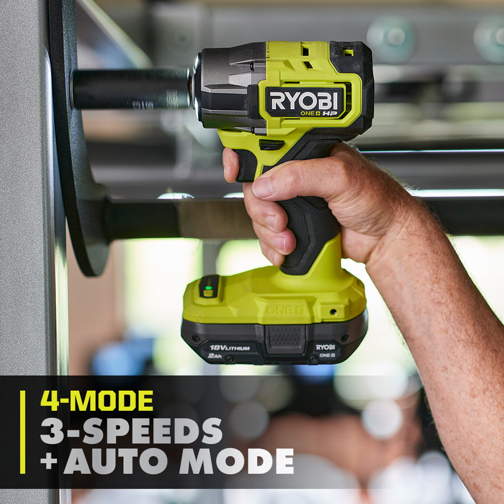 18V ONE+ HP COMPACT BRUSHLESS 4-MODE 3/8″ IMPACT WRENCH | RYOBI