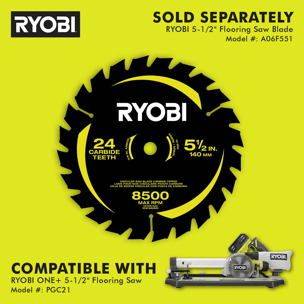 18V ONE+ 5-1/2″ FLOORING SAW | RYOBI
