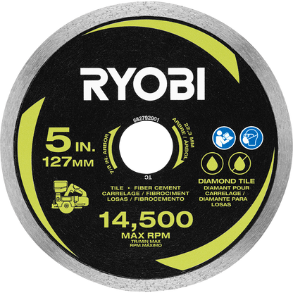 18V ONE+ BRUSHLESS 5″ HANDHELD TILE/MASONRY SAW | RYOBI