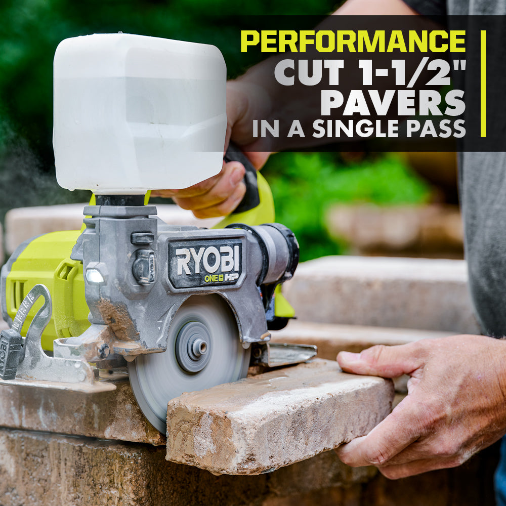 18V ONE+ BRUSHLESS 5″ HANDHELD TILE/MASONRY SAW | RYOBI