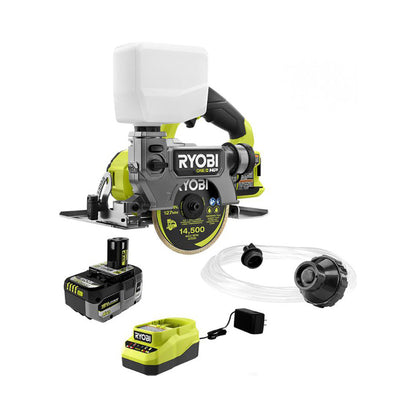 18V ONE+ BRUSHLESS 5″ HANDHELD TILE/MASONRY SAW KIT | RYOBI