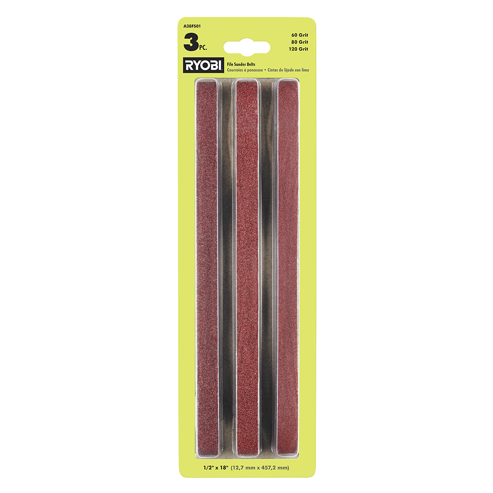 3 PC. FILE SANDER BELTS | RYOBI