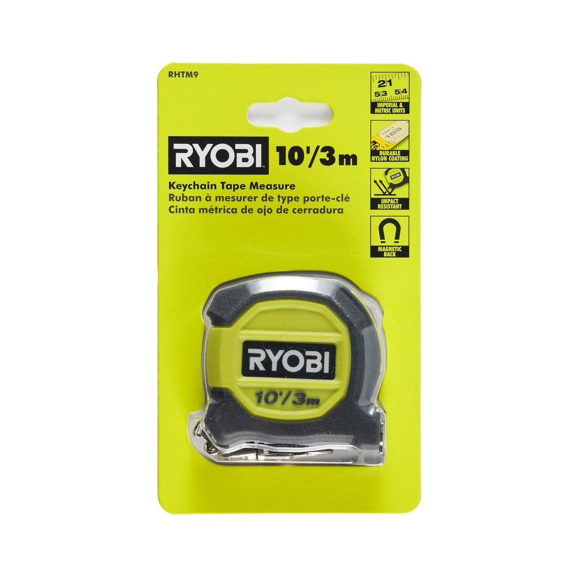 10’/3M KEYCHAIN TAPE MEASURE | RYOBI