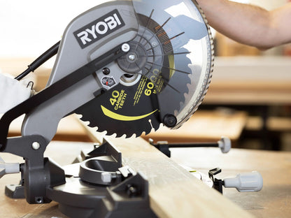 10″ 40 CARBIDE TEETH THIN KERF MITER SAW BLADE | RYOBI