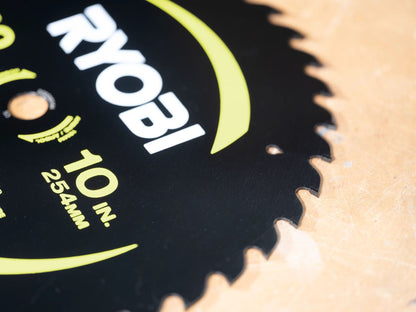 10″ 40 CARBIDE TEETH THIN KERF MITER SAW BLADE | RYOBI