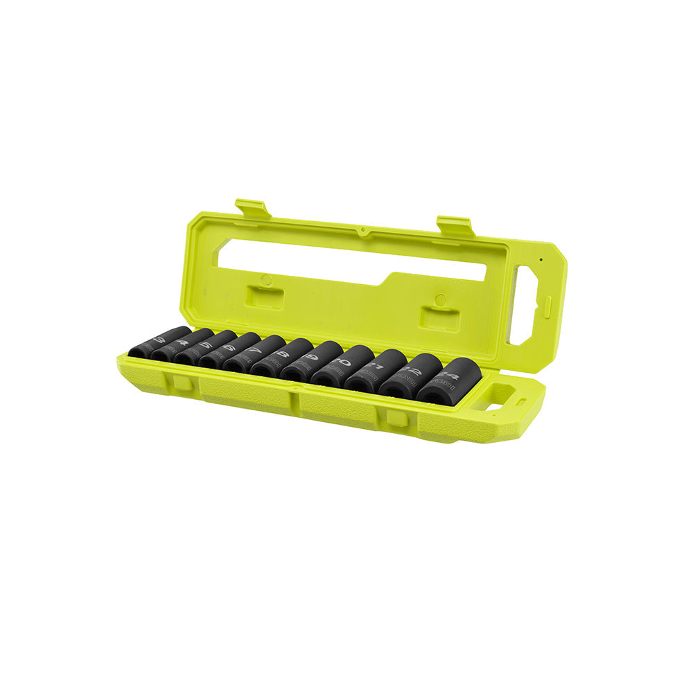 11 PC. METRIC 1/2″ DRIVE DEEP IMPACT SOCKET SET | RYOBI