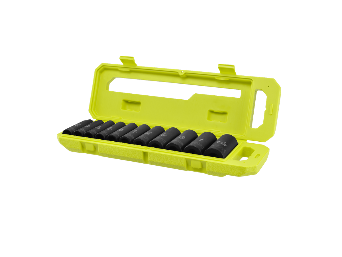 11 PC. METRIC 1/2″ DRIVE DEEP IMPACT SOCKET SET | RYOBI