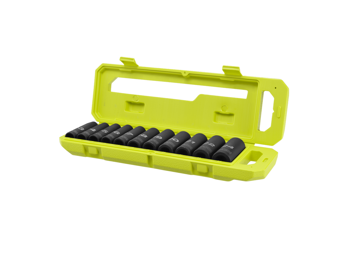 11 PC. SAE 1/2″ DRIVE DEEP IMPACT SOCKET SET | RYOBI