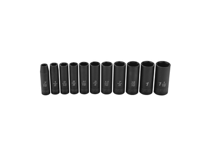 11 PC. SAE 1/2″ DRIVE DEEP IMPACT SOCKET SET | RYOBI