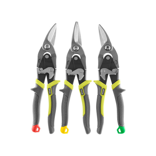 3 PC. HEAVY DUTY AVIATION SNIPS | RYOBI