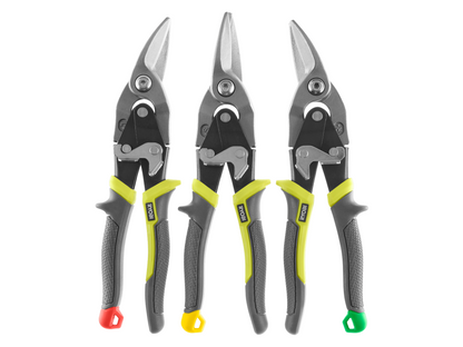 3 PC. HEAVY DUTY AVIATION SNIPS | RYOBI