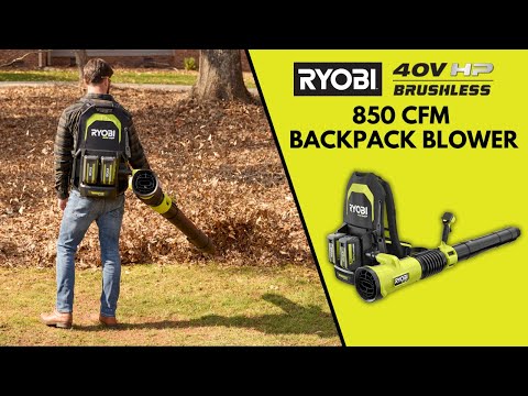 40V HP BRUSHLESS 850 CFM BACKPACK BLOWER KIT | RYOBI