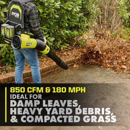 40V HP BRUSHLESS 850 CFM BACKPACK BLOWER KIT | RYOBI
