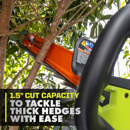 40V HP BRUSHLESS WHISPER SERIES 26″ HEDGE TRIMMER KIT | RYOBI