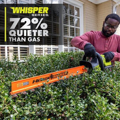 40V HP BRUSHLESS WHISPER SERIES 26″ HEDGE TRIMMER KIT | RYOBI
