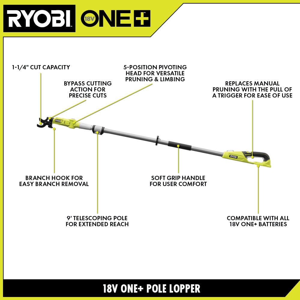 18V ONE+ POLE LOPPER KIT | RYOBI