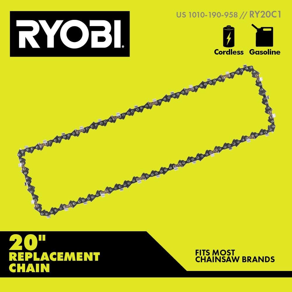 20″ 0.050-GAUGE REPLACEMENT FULL COMPLIMENT CHAINSAW CHAIN, 70 LINKS | RYOBI