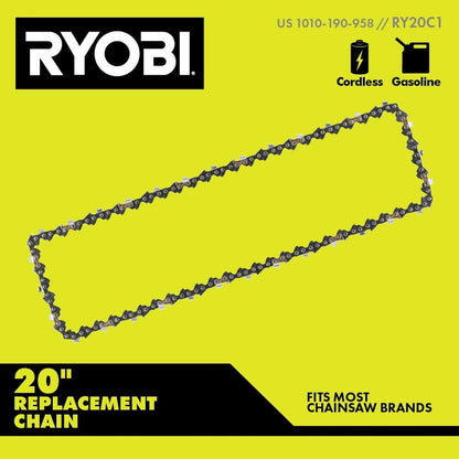 20″ 0.050-GAUGE REPLACEMENT FULL COMPLIMENT CHAINSAW CHAIN, 70 LINKS | RYOBI