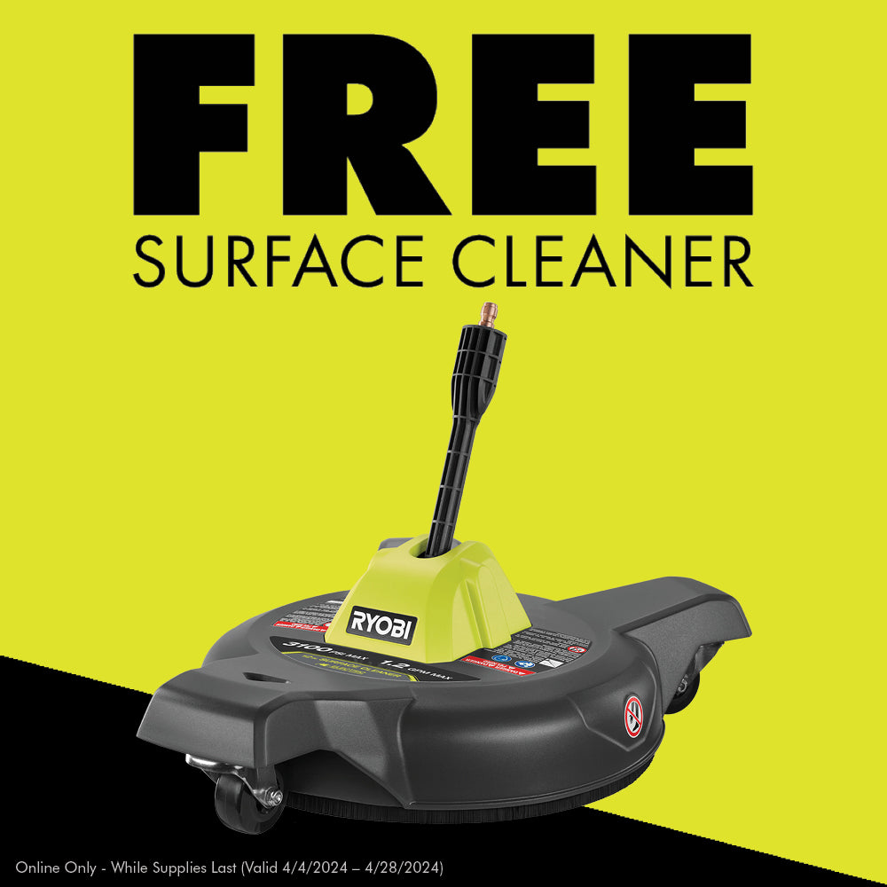 BRUSHLESS 2500 PSI ELECTRIC PRESSURE WASHER WITH FREE 12″ 2300 PSI SURFACE CLEANER | RYOBI