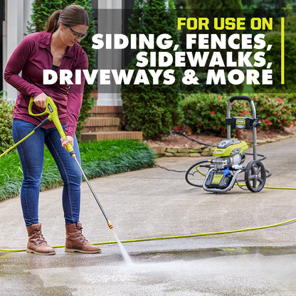 BRUSHLESS 2500 PSI ELECTRIC PRESSURE WASHER WITH FREE 12″ 2300 PSI SURFACE CLEANER | RYOBI