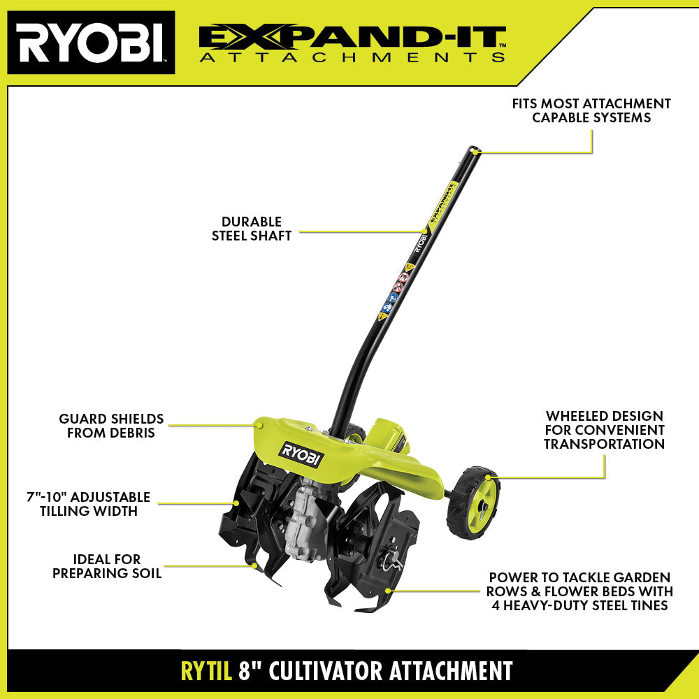 EXPAND-IT 8″ CULTIVATOR ATTACHMENT | RYOBI