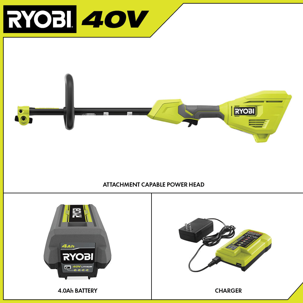 40V ATTACHMENT CAPABLE POWER HEAD KIT | RYOBI