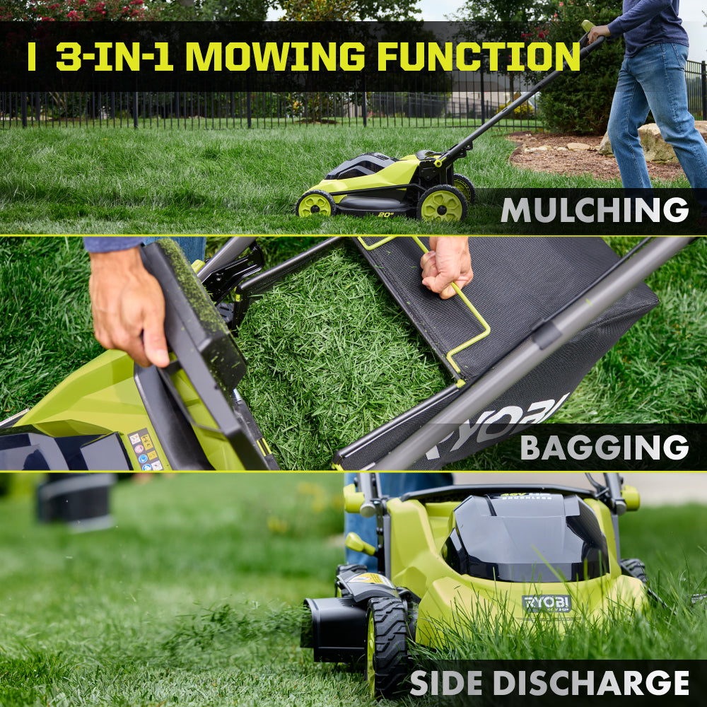 40V HP BRUSHLESS 20″ PUSH MOWER KIT | RYOBI