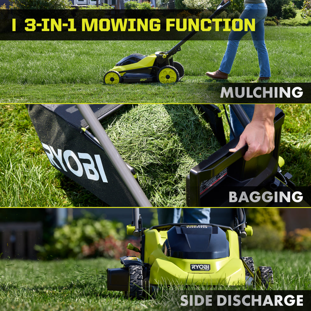 40V HP BRUSHLESS 20″ SELF-PROPELLED MOWER KIT | RYOBI